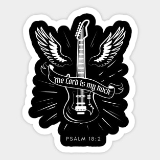 The Lord is my Rock Vintage Rock and Roll Sticker